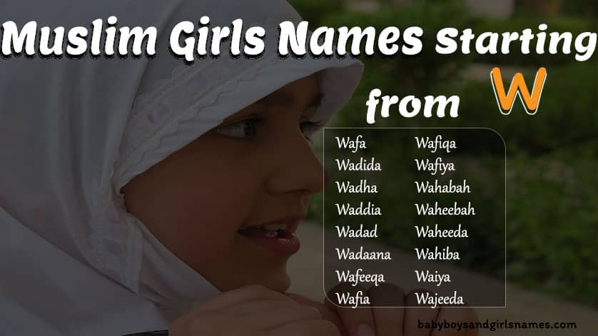 muslim girl names with meaning unique starts with w