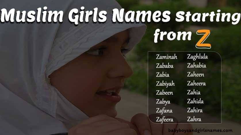 popular muslim girl names with z