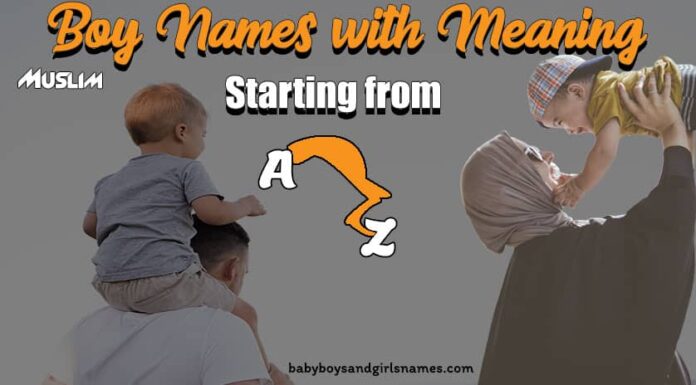Muslim boy names with meaning