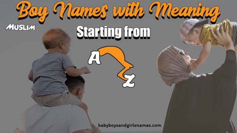 Muslim boy names with meaning