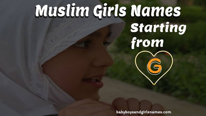 Girls names starting from G
