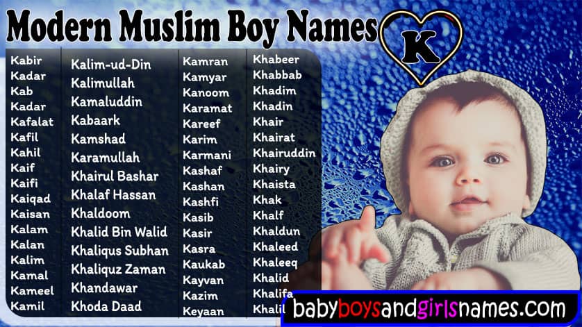 Modern muslim names staring with kh
