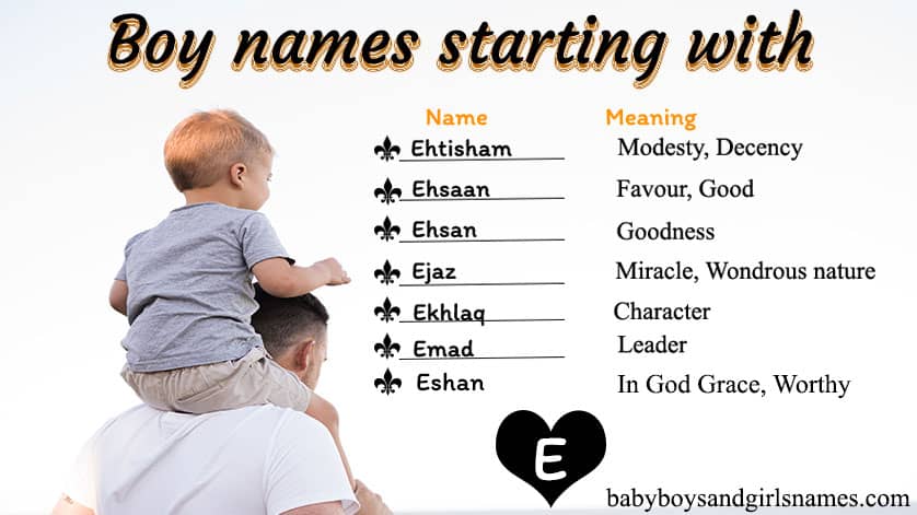 muslim boy names starting with e
