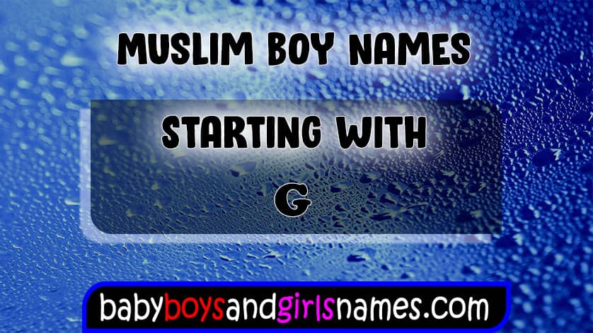 muslim boy names starting with g