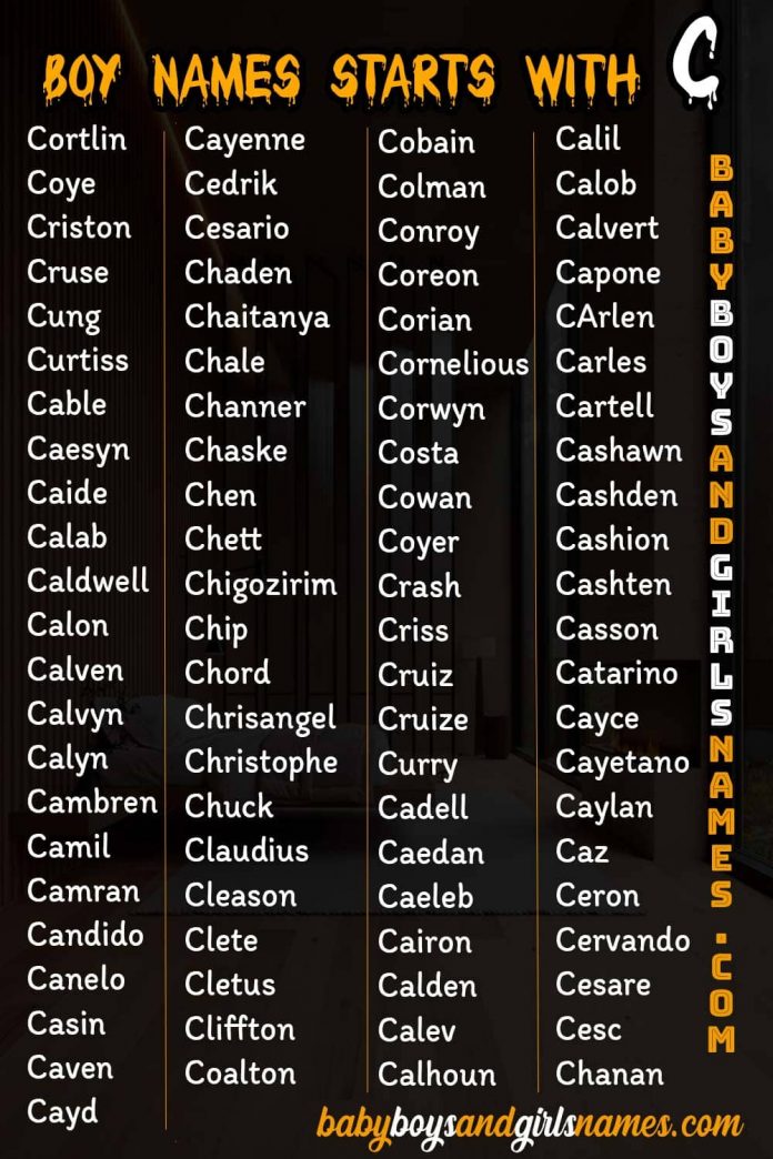 Boy Names That Start With C Which Are Amazing