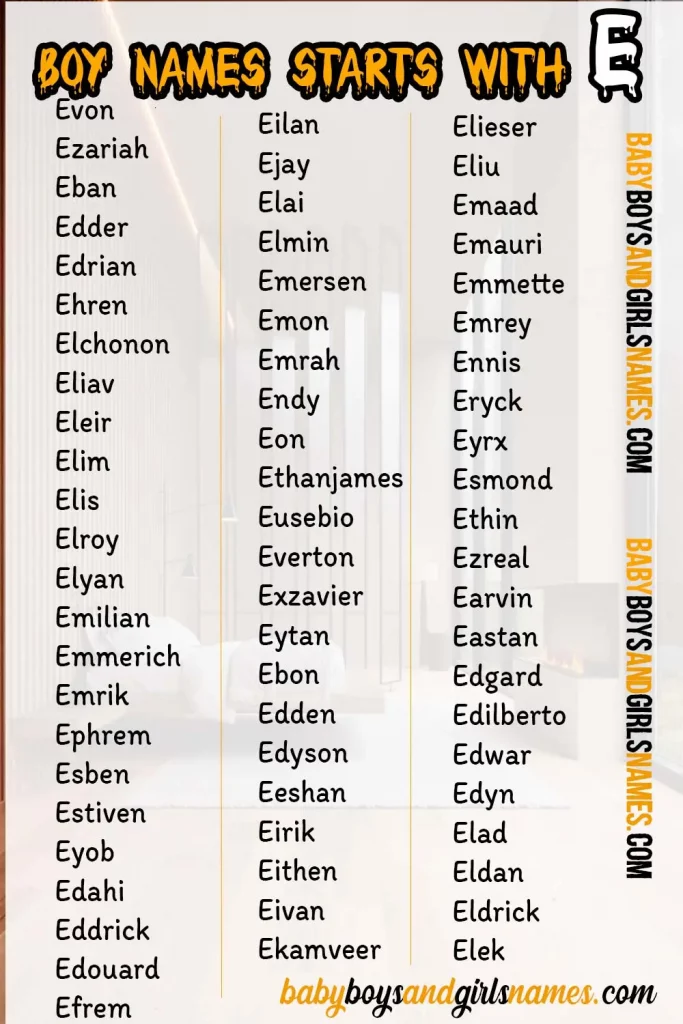 boy names that start with el