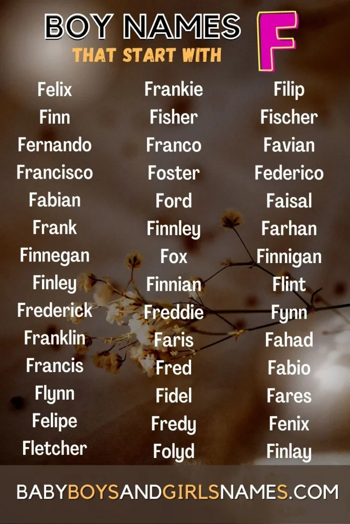 baby boy names that start with f