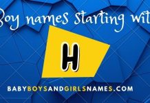 boy names that start with h