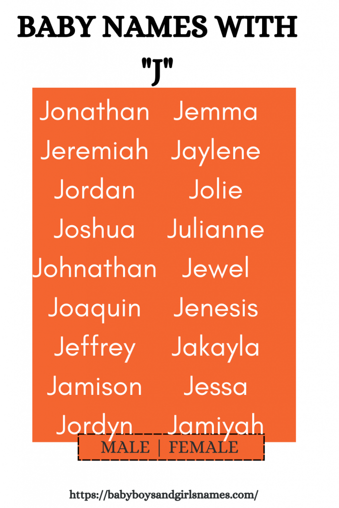 names with j for baby boy