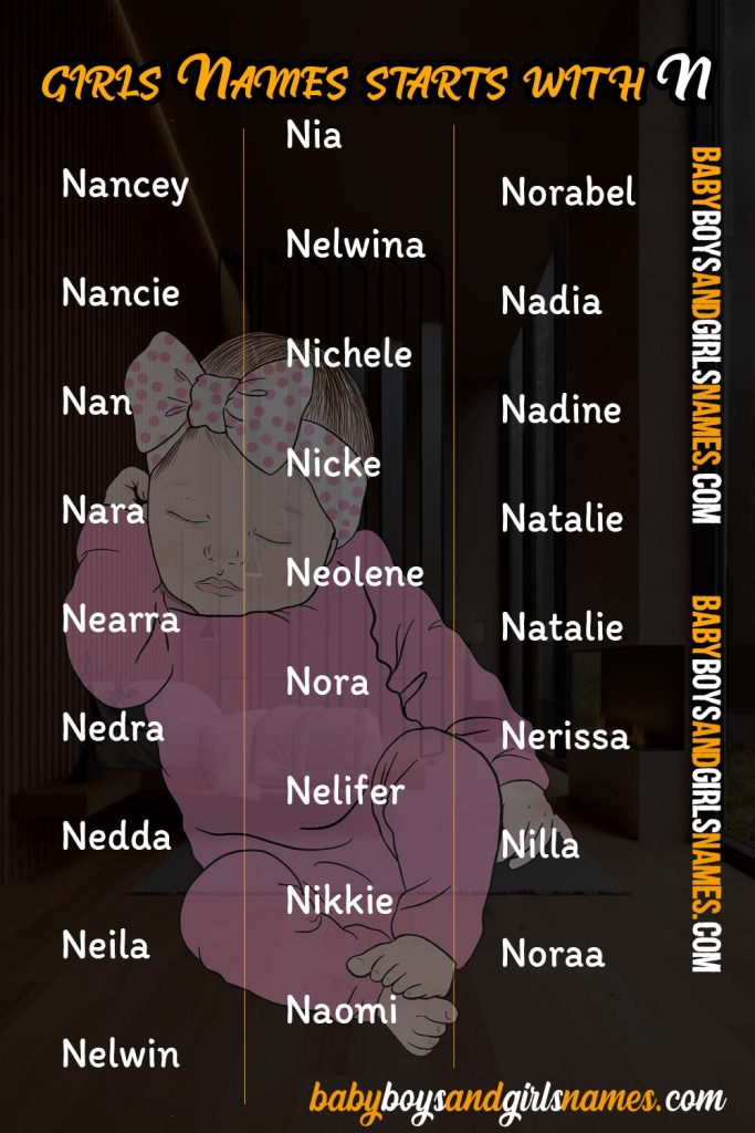 unique girls names with N